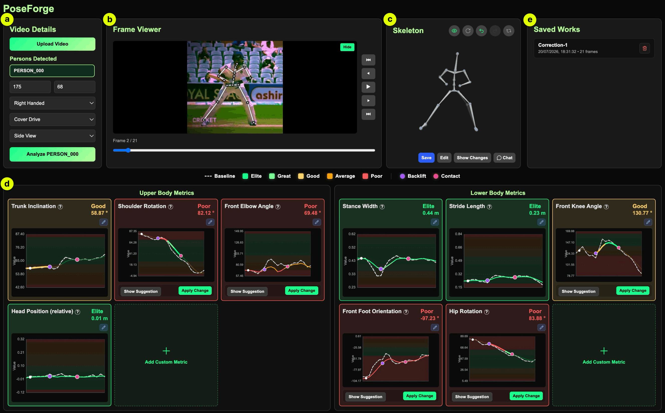 Teaser for PoseForge: Editable Pose Analytics for AI-Assisted Sports Coaching